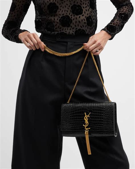 ysl croc tassel medium|KATE MEDIUM TASSEL IN CROCODILE.